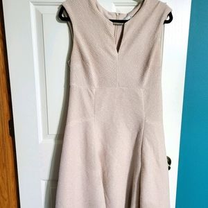 Creme/beige shimmer A-Line dress